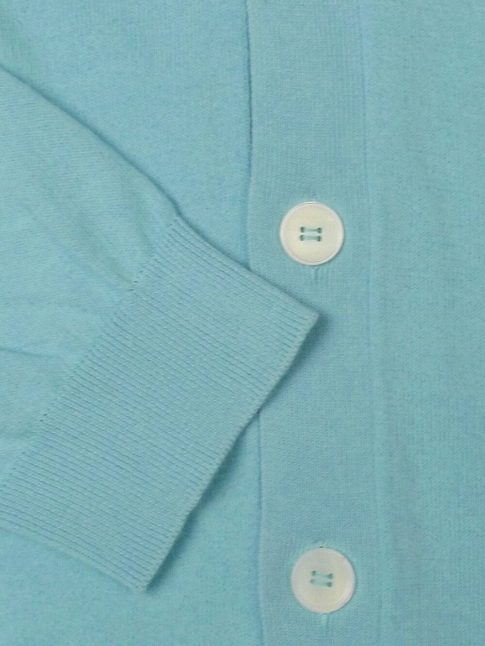 Malo Men’s Powder Blue Fine Gauge Cotton Cardigan / IT 50 - Picture 2 of 6